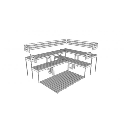 D3040 Sauna Bench, Backrest & Floor Mat Kit 
