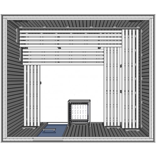 Light Duty Commercial Finnish Sauna Cabin C4050 