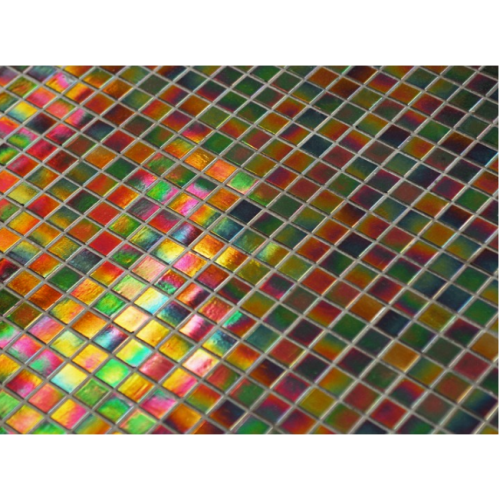 Petrol Black iridescent - Straight Edge 325 x 325mm - Mosaic Tiles