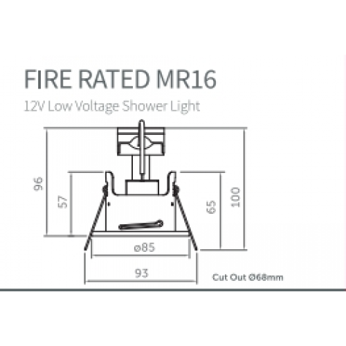 Universal White 12v IP65 Fire Rated Downlight Kit - Chrome 