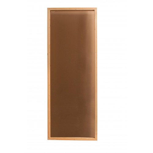 615 x 1875mm Glass Sauna Panel Spruce Frame 