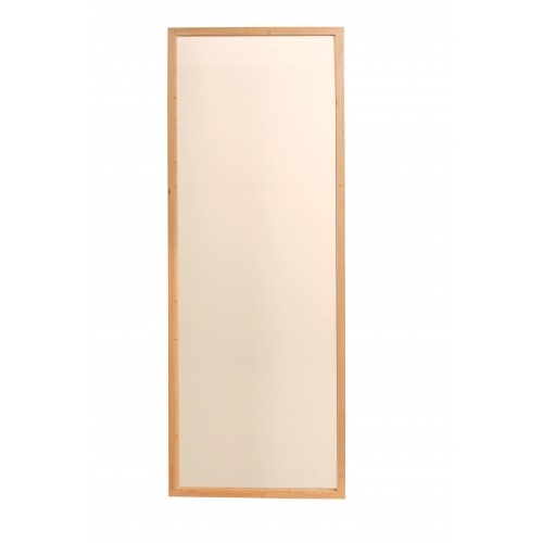 615 x 1875mm Glass Sauna Panel Spruce Frame 