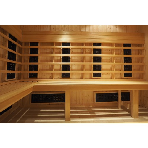 6 Person Commercial Infrared Sauna Disabled Access Parallel Benches - IR3040