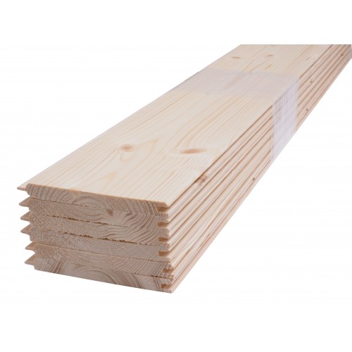 Spruce Sauna Wood Cladding - 95 x 9mm (Pack of 6 Lengths 1895mm)