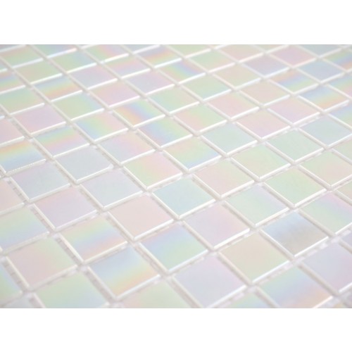 Pearl White iridescent - Straight Edge 325 x 325mm