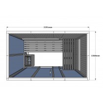 V2035 Vision Finnish Sauna Cabin floor plan