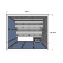 V2530 Vision Finnish Sauna Cabin floor plan
