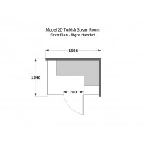 2 Person Commercial Turkish Steam Room Model 2D