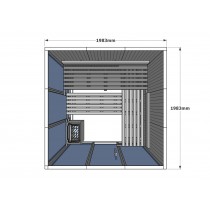 V3030 Vision Finnish Sauna Cabin floor plan