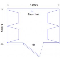4 Person Home Roman Steam Room DG4B Technical Drawing
