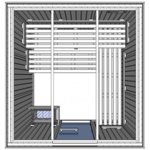 Oceanic Light Duty Commercial Sauna Cabin Floor Plan