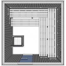 Oceanic Light Duty Commercial Sauna Cabin Floor Plan