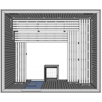 Oceanic Saunas C4050 light duty commercial sauna bird eye view drawing