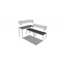D2030 Sauna Bench, Backrest & Floor Mat Kit 