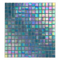 Aqua Blue iridescent - Straight Edge 325 x 325mm