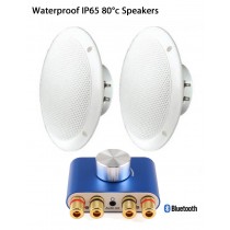 80°C waterproof IP65 speakers with Bluetooth