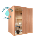 2025
Layout: A
Cladding: Hemlock
Glass: Clear 
Bench Kit: Abachi 

Loyly Accessories 
Warm White Accent Lighting
Sauna Seat Cover