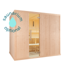 2040
Layout: A
Cladding: Spruce
Glass: Clear 
Bench Kit: Abachi 

Loyly Accessories 
Warm White Accent Lighting