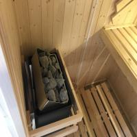 D2035 Domestic Finnish Sauna Cabin with 4.5kw Sauna Heater with built in controls