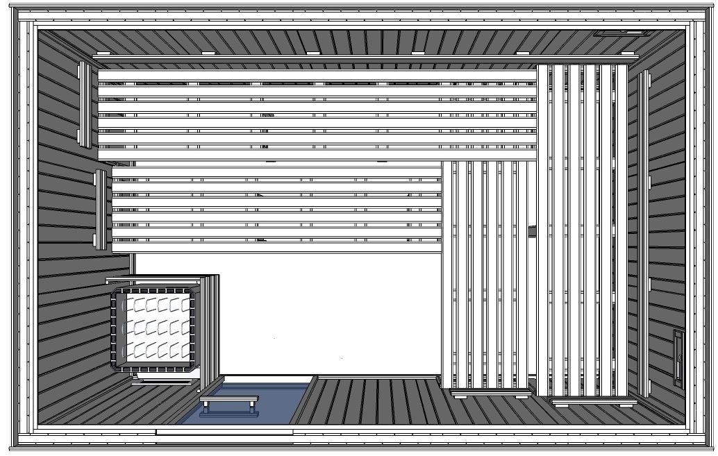 c3050 6 Slat bench floor plan