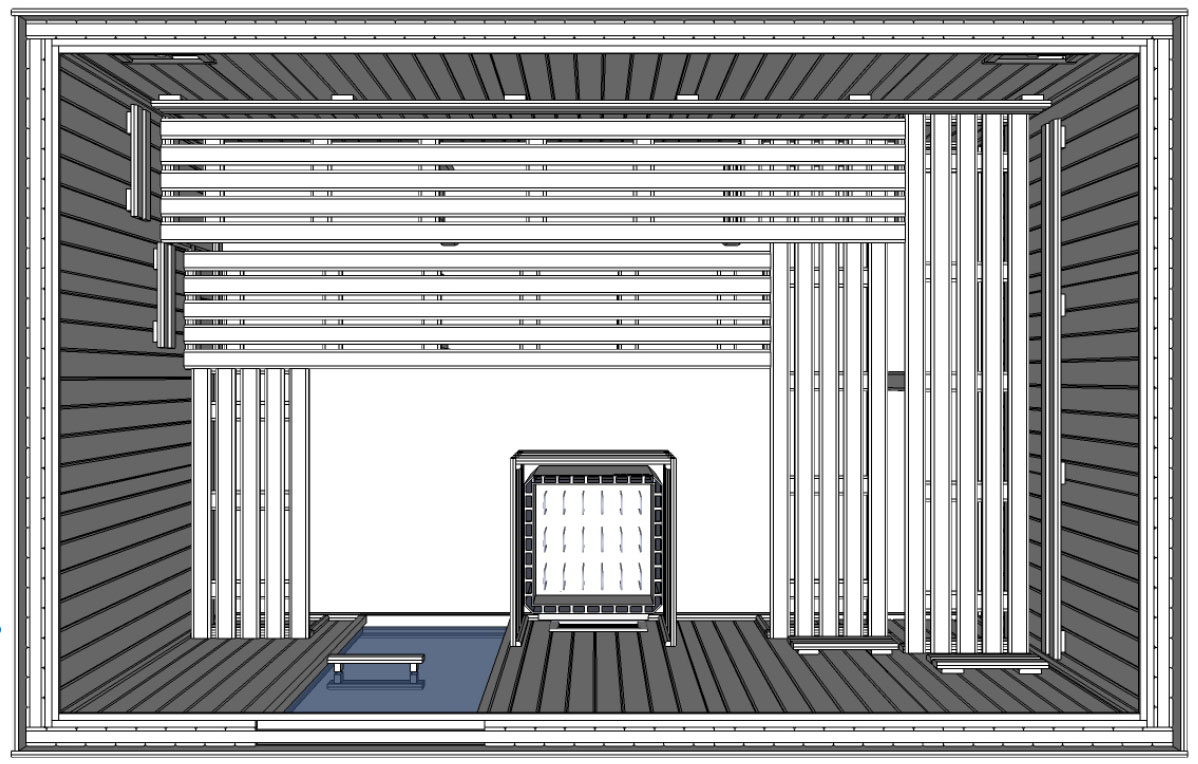 C3050 5 Slat bench floor plan